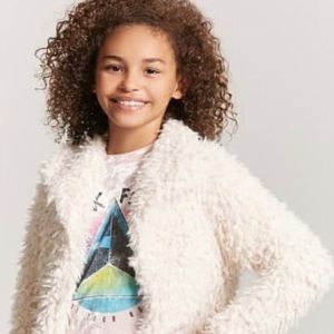 Forever 21 girls boucle coat